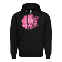 Black breast cancer patches Zipper Hoodie - Jasminsmagicworld