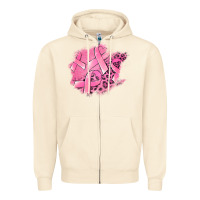 Breast Cancer Patches Zipper Hoodie | Teevron