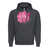 Smoke breast cancer patches Zipper Hoodie - Jasminsmagicworld