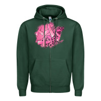 Sports Green breast cancer patches Zipper Hoodie - Jasminsmagicworld