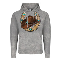 Cloud Rock horseshoe cowboy hat Vintage Hoodie - RanaPortraitStore