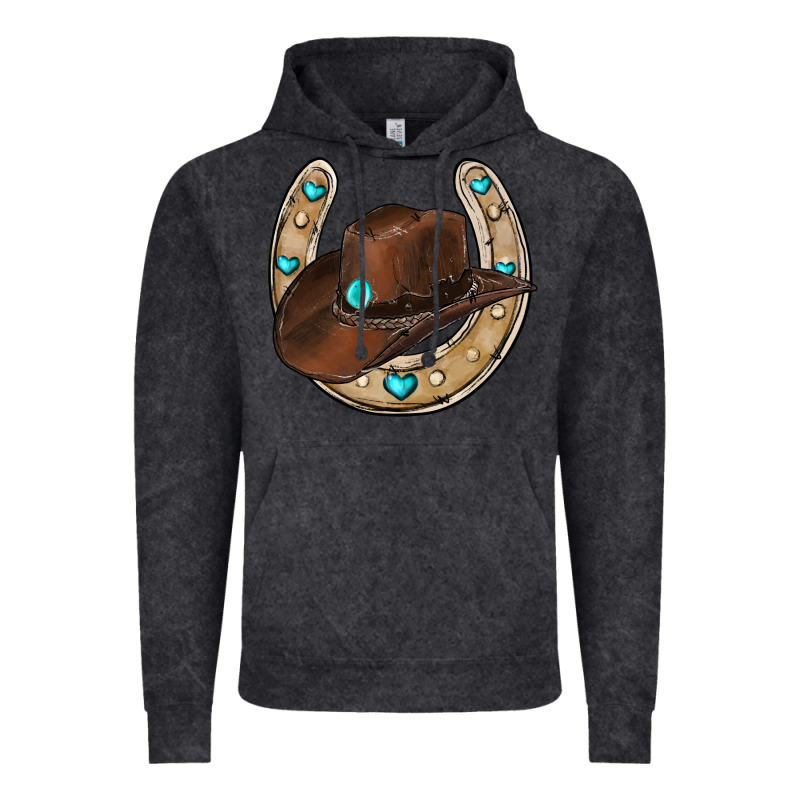Horseshoe Cowboy Hat Vintage Hoodie by RanaPortraitStore | Teevron
