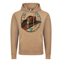 Vintage Coffee horseshoe cowboy hat Vintage Hoodie - RanaPortraitStore