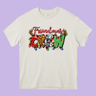 Friendsmas Crew Heavy Core Tee Designed By Artiststas