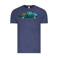 Vintage Denim western truck right side view Vintage Tee - FaDigitalArtStudio