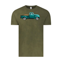 Vintage Olive western truck right side view Vintage Tee - FaDigitalArtStudio