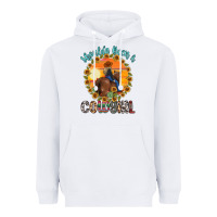 White shoulda been a cowgirl Heavyweight Hoodie - MaliasSmallBusiness