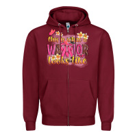Burgundy this is what a warrior looks like Zipper Hoodie - NancyCooperArtShop