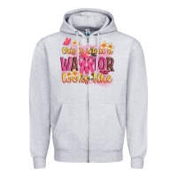 Heather Grey this is what a warrior looks like Zipper Hoodie - NancyCooperArtShop