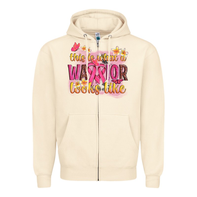 This Is What A Warrior Looks Like Zipper Hoodie by NancyCooperArtShop | Teevron