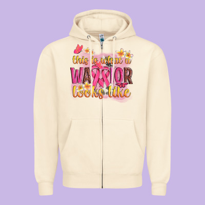 This Is What A Warrior Looks Like Zipper Hoodie Designed By Nancycooperartshop