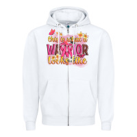 White this is what a warrior looks like Zipper Hoodie - NancyCooperArtShop