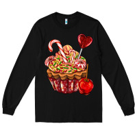 Black Christmas candy cupcake Long Sleeve Tee - AdoDesignShop