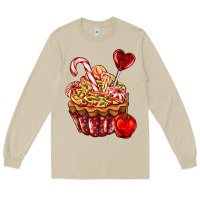 Mushroom Christmas candy cupcake Long Sleeve Tee - AdoDesignShop