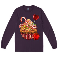 Plum Christmas candy cupcake Long Sleeve Tee - AdoDesignShop