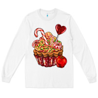 White Christmas candy cupcake Long Sleeve Tee - AdoDesignShop