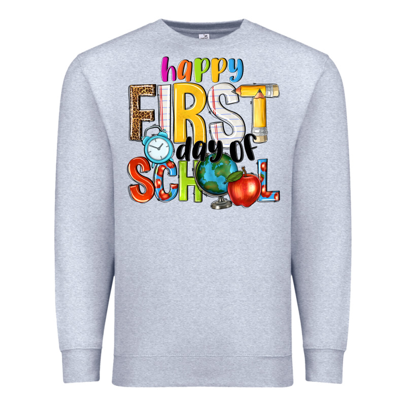 Happy First Day Of School Premium Sweatshirt by NancyCooperArtShop | Teevron