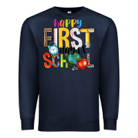 Navy happy first day of school Premium Sweatshirt - NancyCooperArtShop