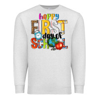Oatmeal Heather happy first day of school Premium Sweatshirt - NancyCooperArtShop