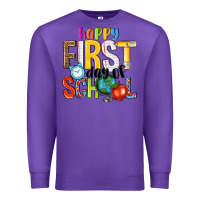 Purple happy first day of school Premium Sweatshirt - NancyCooperArtShop