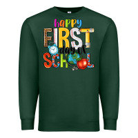 Sports Green happy first day of school Premium Sweatshirt - NancyCooperArtShop