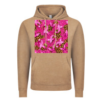 Vintage Coffee Breast Cancer with Ribbon and Butterfly Vintage Hoodie - texasbilliewilder