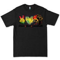 Black peace love juneteenth Premium Tee - BarkalooDesign