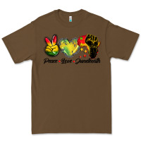 Cacao peace love juneteenth Premium Tee - BarkalooDesign