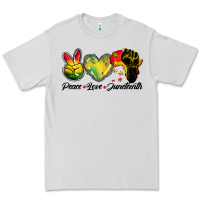 Dove Grey peace love juneteenth Premium Tee - BarkalooDesign