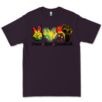 Plum peace love juneteenth Premium Tee - BarkalooDesign