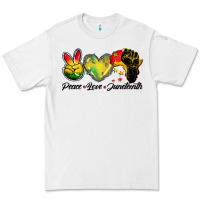 White peace love juneteenth Premium Tee - BarkalooDesign