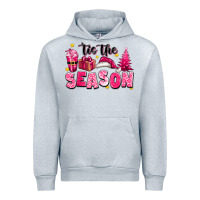 Heather Grey Pink 'tis the season Christmas Urban Hoodie - texasbilliewilder