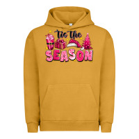 Pigment Peanut Butter Pink 'tis the season Christmas Urban Hoodie - texasbilliewilder