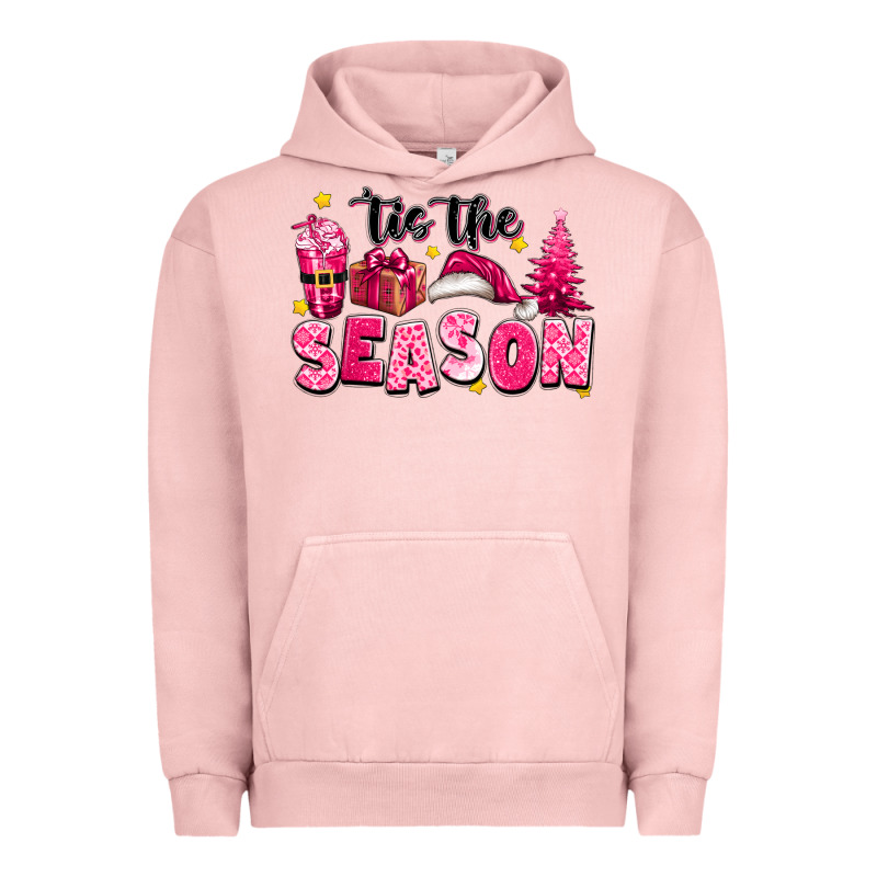 Pink 'tis The Season Christmas Urban Hoodie by texasbilliewilder | Teevron