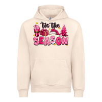 Sandshell Pink 'tis the season Christmas Urban Hoodie - texasbilliewilder