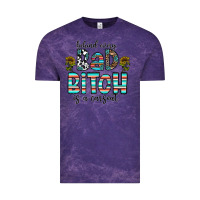 Cloud Purple Behind Every Bad Bitch is a Carseat Vintage Tee - CowhideDigitalArt