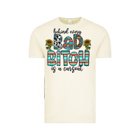 Vintage Arctic Behind Every Bad Bitch is a Carseat Vintage Tee - CowhideDigitalArt