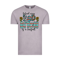 Vintage Zinc Behind Every Bad Bitch is a Carseat Vintage Tee - CowhideDigitalArt