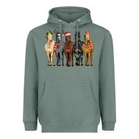 Sage horses with christmas Heavyweight Hoodie - MaliasSmallBusiness