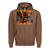 Chestnut Western Firefighter Dad Zipper Hoodie - LillyAllenDesigns