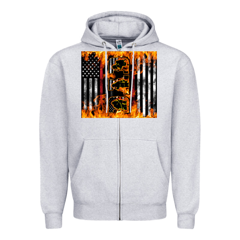 Western Firefighter Dad Zipper Hoodie by LillyAllenDesigns | Teevron