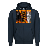 Navy Western Firefighter Dad Zipper Hoodie - LillyAllenDesigns