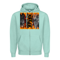 Seafoam Western Firefighter Dad Zipper Hoodie - LillyAllenDesigns