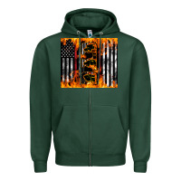 Sports Green Western Firefighter Dad Zipper Hoodie - LillyAllenDesigns