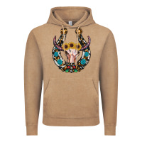 Vintage Coffee western horseshoe skull Vintage Hoodie - RanaPortraitStore