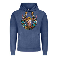 Vintage Denim western horseshoe skull Vintage Hoodie - RanaPortraitStore
