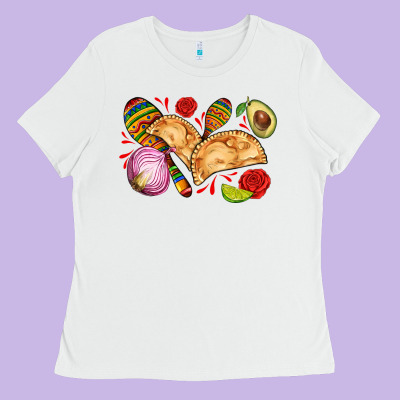 Empanadas Roses Onion Lime And Avocado Ladies Tee Designed By Adodesignshop