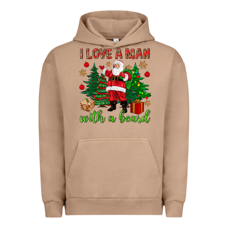 I Love A Man With A Beard Christmas Urban Hoodie by NancyCooperArtShop | Teevron