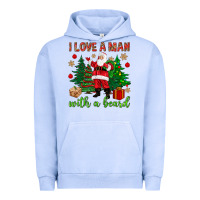 Pigment Grape Ice I love a man with a beard Christmas Urban Hoodie - NancyCooperArtShop