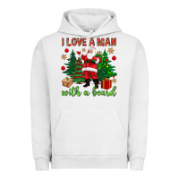 Pigment Lunar Rock I love a man with a beard Christmas Urban Hoodie - NancyCooperArtShop
